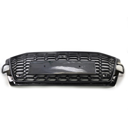 For 2020-2022 Audi A4 S4 B9.5 RS4 Style Front Grille Honeycomb Grill Gloss Black