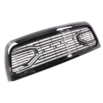 For 2013-2018 Dodge Ram 2500 3500 Grill Big Horn style Front Grille Gloss Black + Chrome Letter
