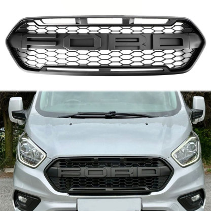 Front Grille For Transit Custom 2018-2023 Trail Raptor Style Front Grill Matte Black