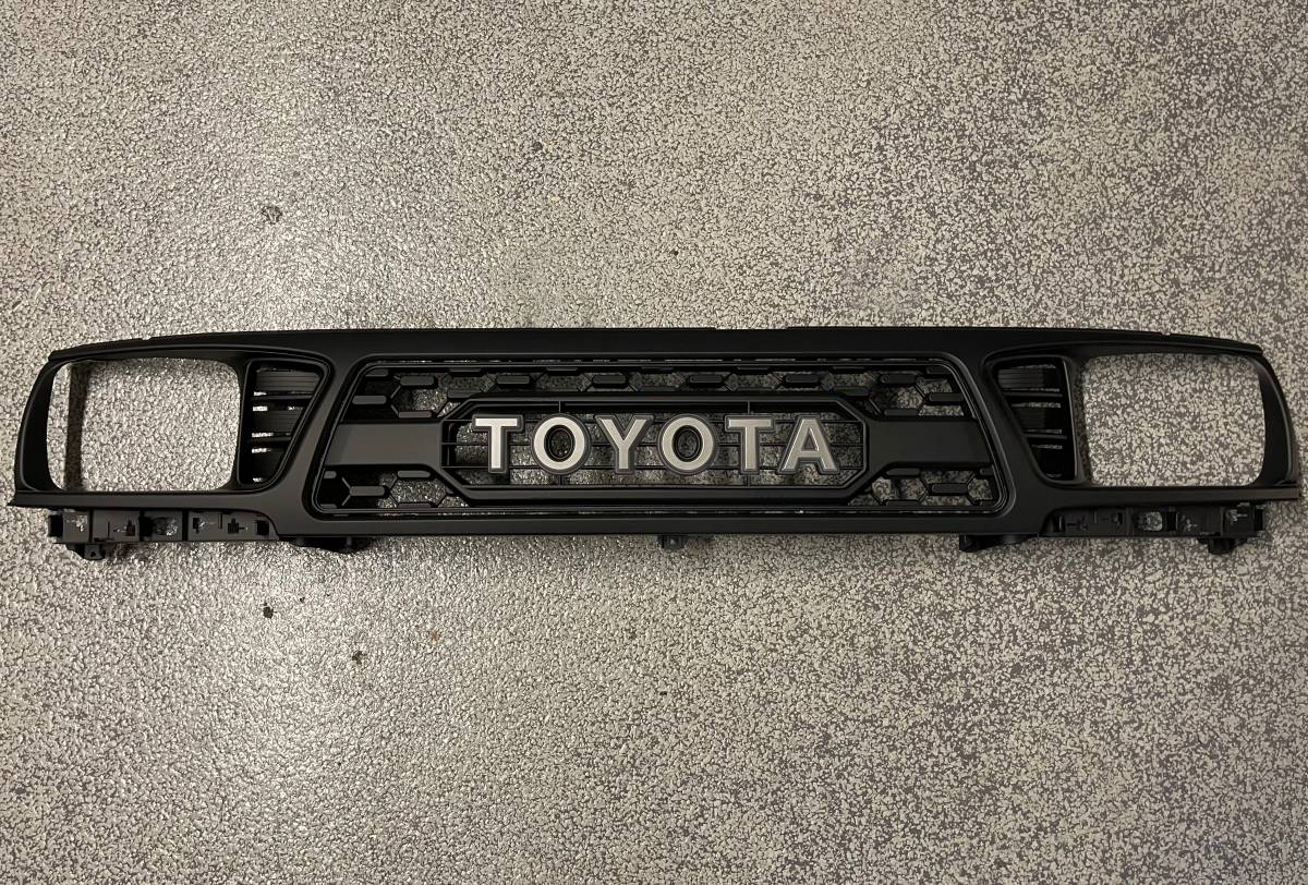 For 1995 1996 Toyota Tacoma Front Grill Upper Grille With Letters Matte Black