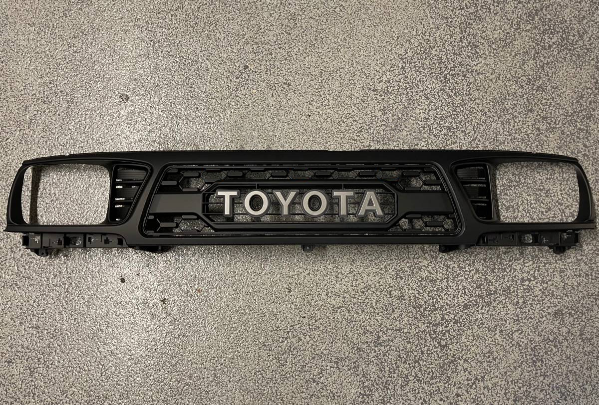 For 1995 1996 Toyota Tacoma Front Grill Upper Grille With Letters Matte Black