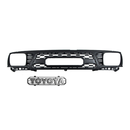 For 1995 1996 Toyota Tacoma Front Grill Upper Grille With Letters Matte Black