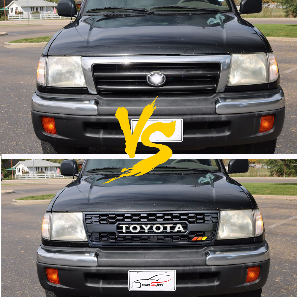 For 1997-2000 Toyota Tacoma Front Grill Grille With Letters Matte Black