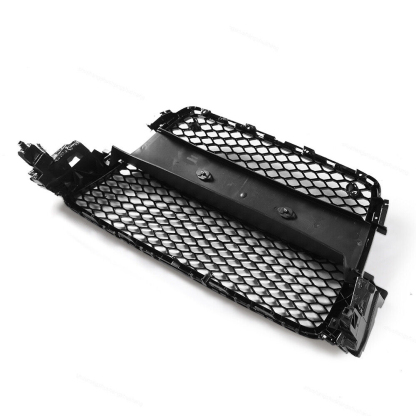 For 2007-2011 Audi A5 S5 8T Front Main Grille Gloss Black Honeycomb RS Style Grill with Emblem