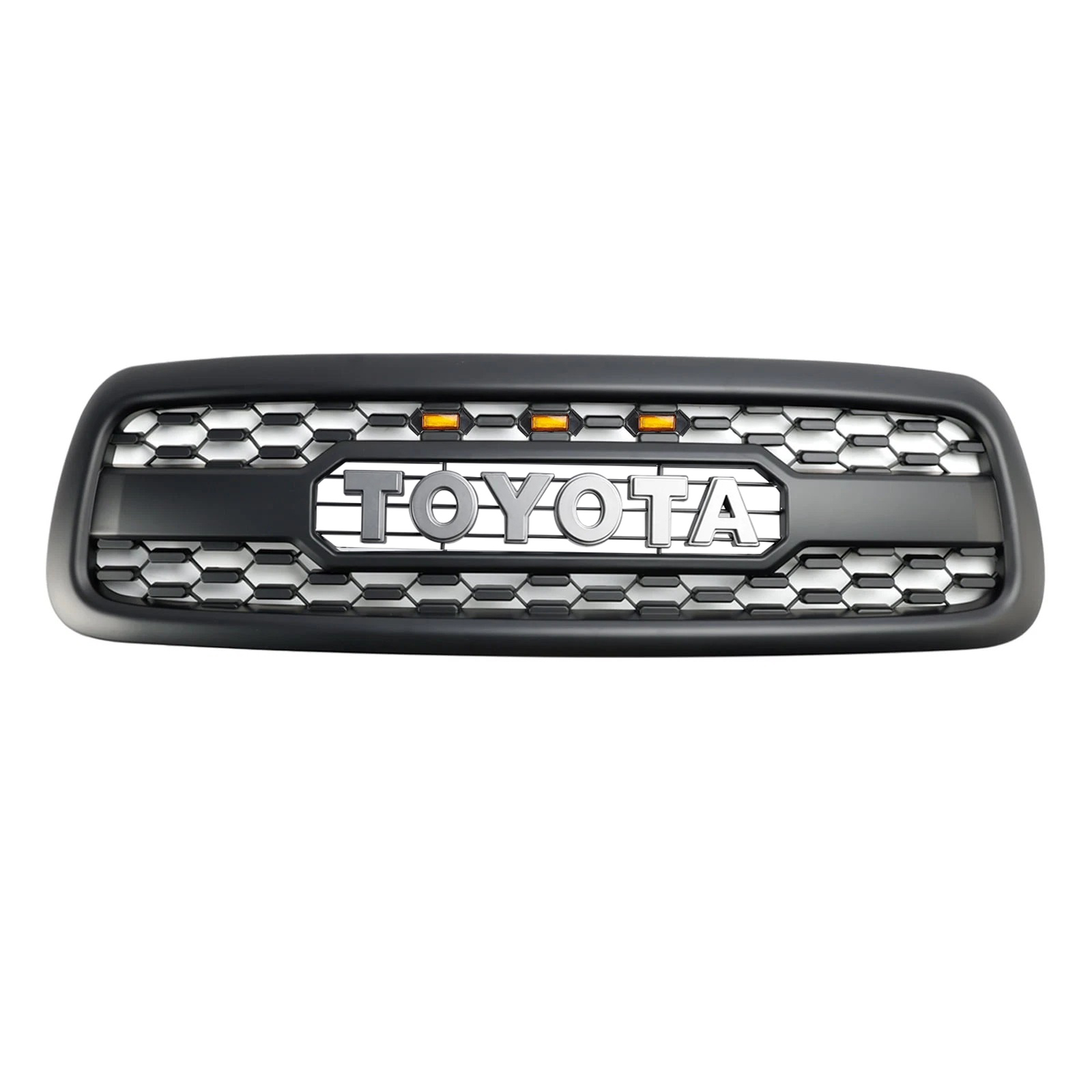 For 2001-2004 Toyota Sequoia Grill Front Grille With LED Lights & Letters Matte Black