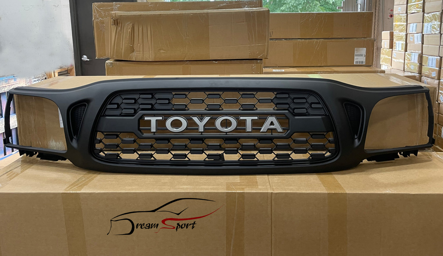 For 2001-2004 Toyota Tacoma Front Grill Grille With Letter Matte Black