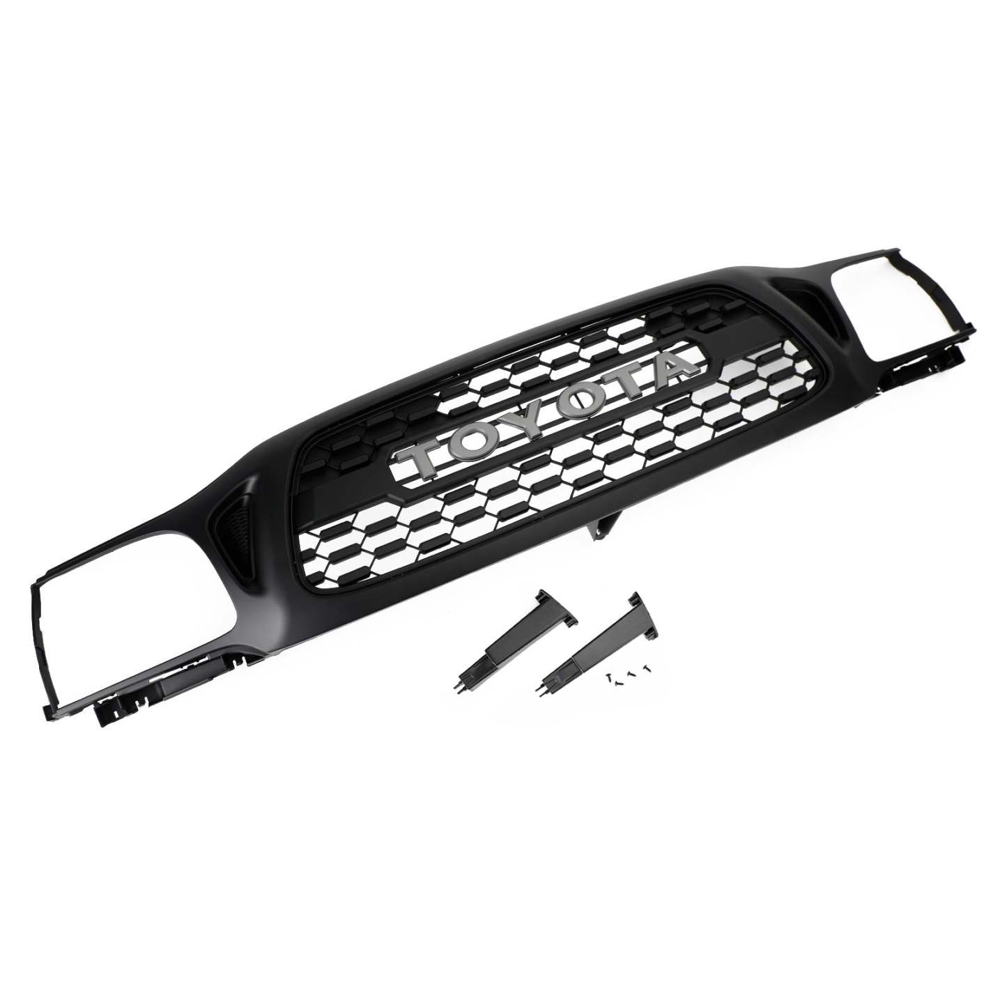 For 2001-2004 Toyota Tacoma Front Grill Grille With Letter Matte Black