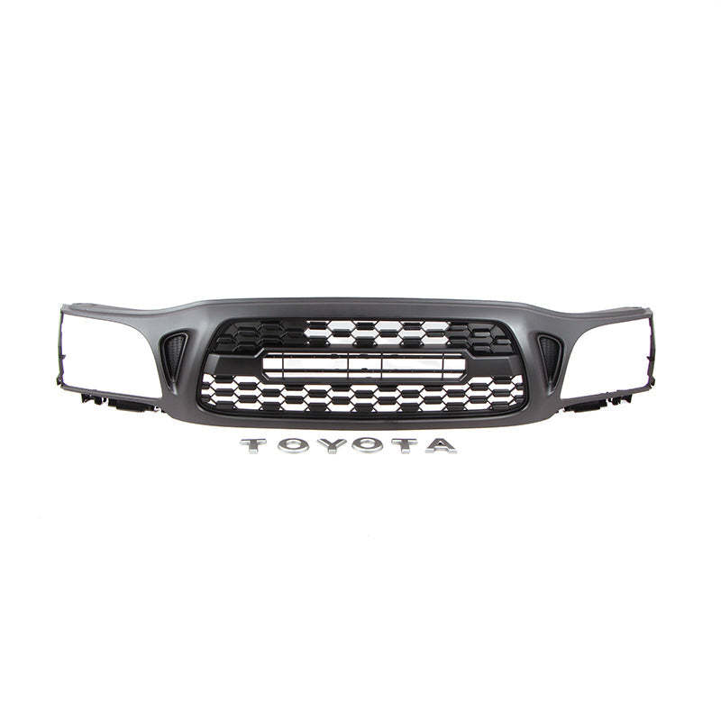For 2001-2004 Toyota Tacoma Front Grill Grille With Letter Matte Black