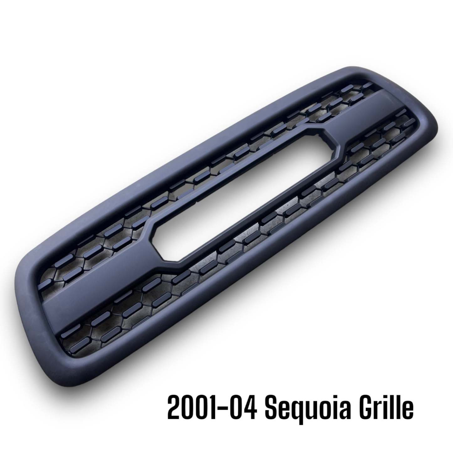 For 2001-2004 Toyota Sequoia Grill Front Grille With LED Lights & Letters Matte Black