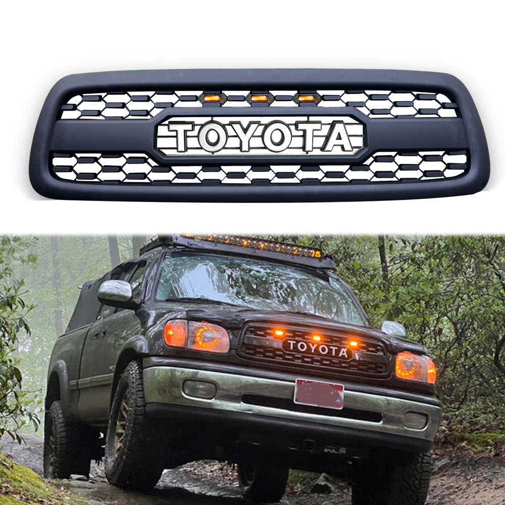 {Back to School Sale} For 2001-2004 Toyota Sequoia Grill Front Grille With LED Lights & Letter