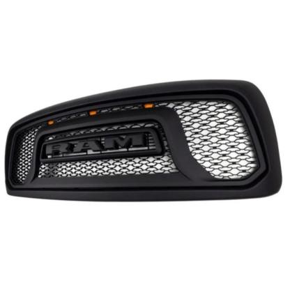 For 2002-2005 Dodge RAM 1500 Grill Rebel Style Front Grille with Letters Matte Black