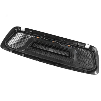 For 2002-2005 Dodge RAM 1500 Grill Rebel Style Front Grille with Letters Matte Black