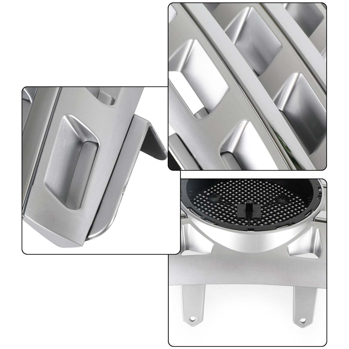 For 2005-2008 Mercedes Benz W164 ML-Class ML320 ML350 ML500 ML550 Grill Front Grille Chrome+Silver