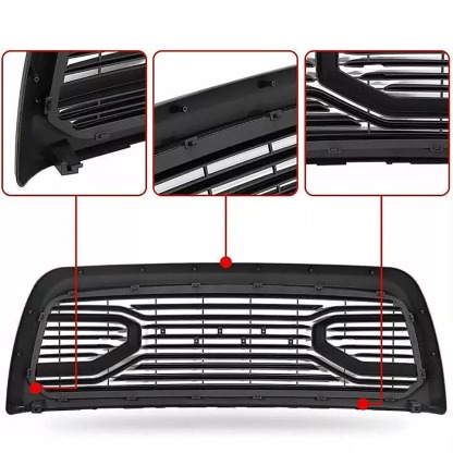For 2009-2012 Dodge RAM 1500 Grill Front Big Horn Style Grille Matte Black