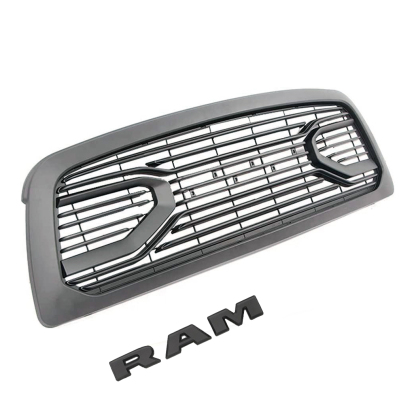 For 2009-2012 Dodge RAM 1500 Grill Front Big Horn Style Grille Matte Black