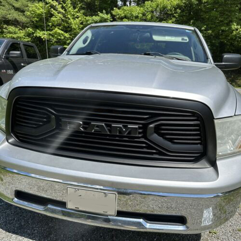 For 2009-2012 Dodge RAM 1500 Grill Front Big Horn Style Grille Matte Black