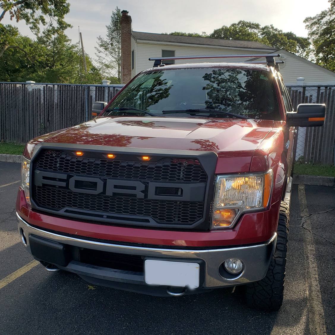 For 2009-2014 Ford F150 F-150 Raptor Style Grille Front Grill with Light Matte Black