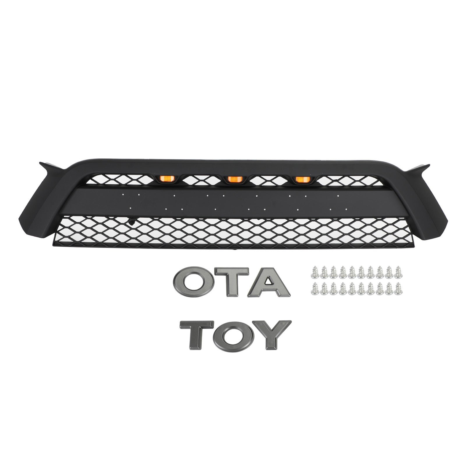 For 2010-2013 Toyota 4Runner Grill Front Grille Mesh with LED Light & Letters