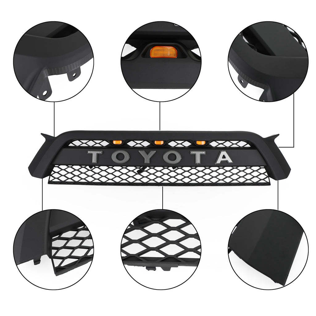 For 2010-2013 Toyota 4Runner Grill Front Grille Mesh with LED Light & Letters