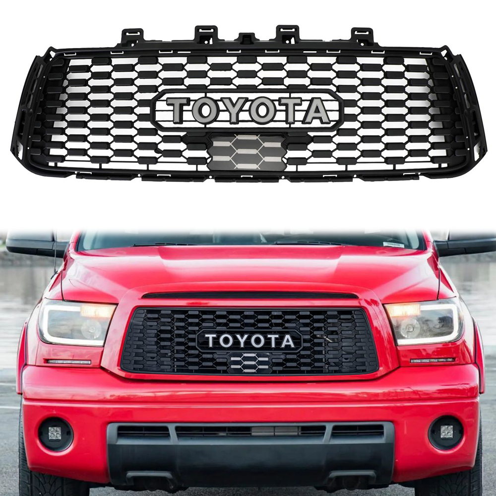 For 2010-2013 Toyota Tundra Trd Pro Grill Front Grille With Letter Matte Black