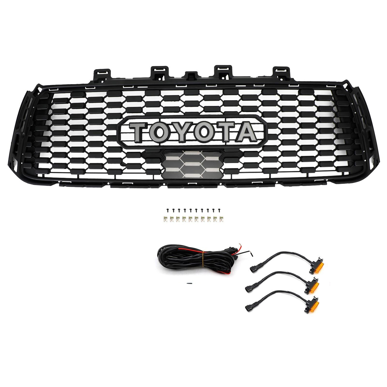 For  2010-2013 Toyota Tundra Grill Front Grille Mesh with LED light & Letters