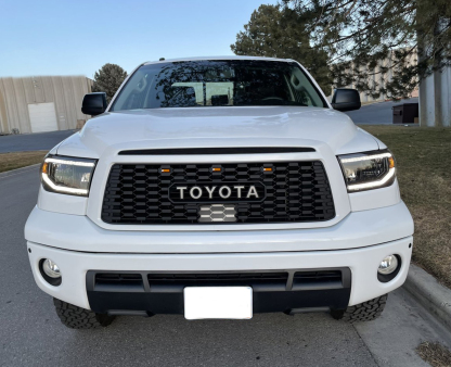 For  2010-2013 Toyota Tundra Grill Front Grille Mesh with LED light & Letters