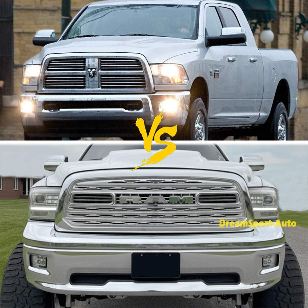 Chrome Front Grill For 2013-2018 Dodge Ram 2500 3500 Grille LTD Style Mesh with Letter