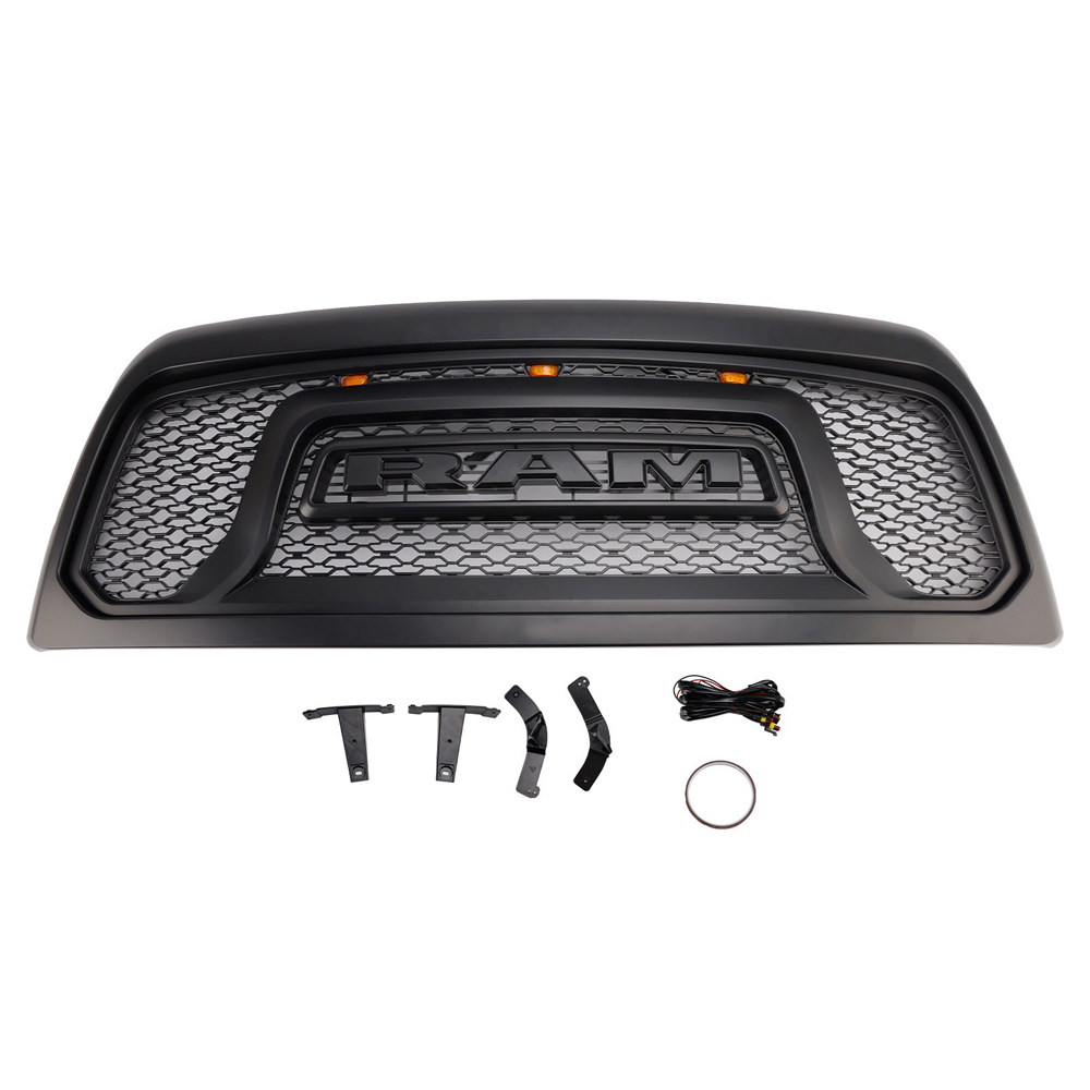 For 2013-2018 Dodge Ram 2500 3500 Grill Rebel Style Replacement Front Grille Matte Black