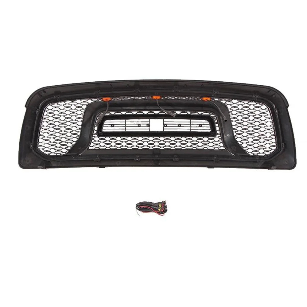 For 2009 2010 2011 2012 Dodge Ram 1500 Front Grille Rebel Style Grill with LED Light