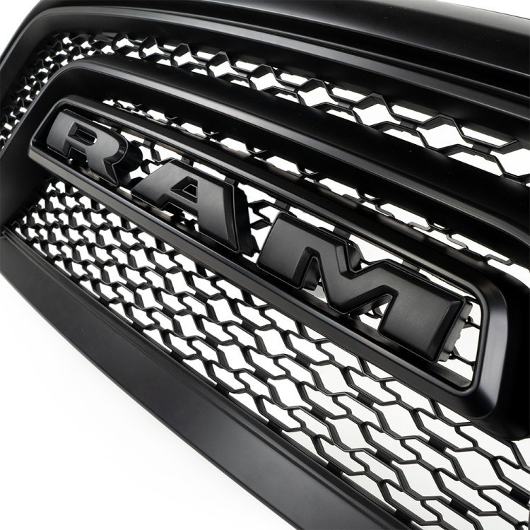 For 2009 2010 2011 2012 Dodge Ram 1500 Front Grille Rebel Style Grill with LED Light