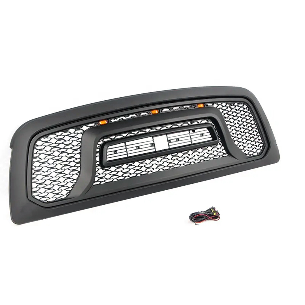 For 2009 2010 2011 2012 Dodge Ram 1500 Front Grille Rebel Style Grill with LED Light