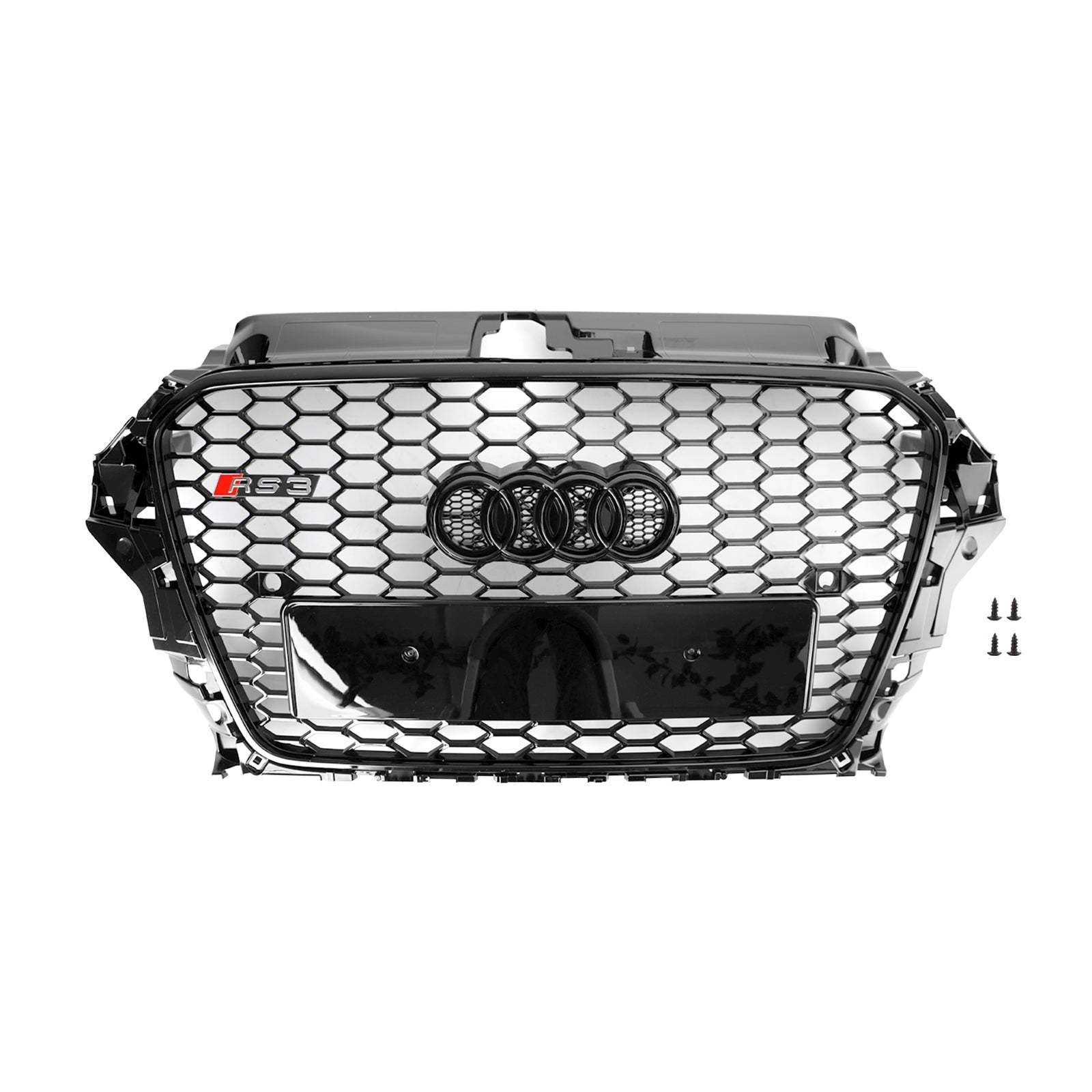 For 2013-2016 Audi A3 S3 8V Rs Style Grille Gloss Black Honeycomb Radiator Grill