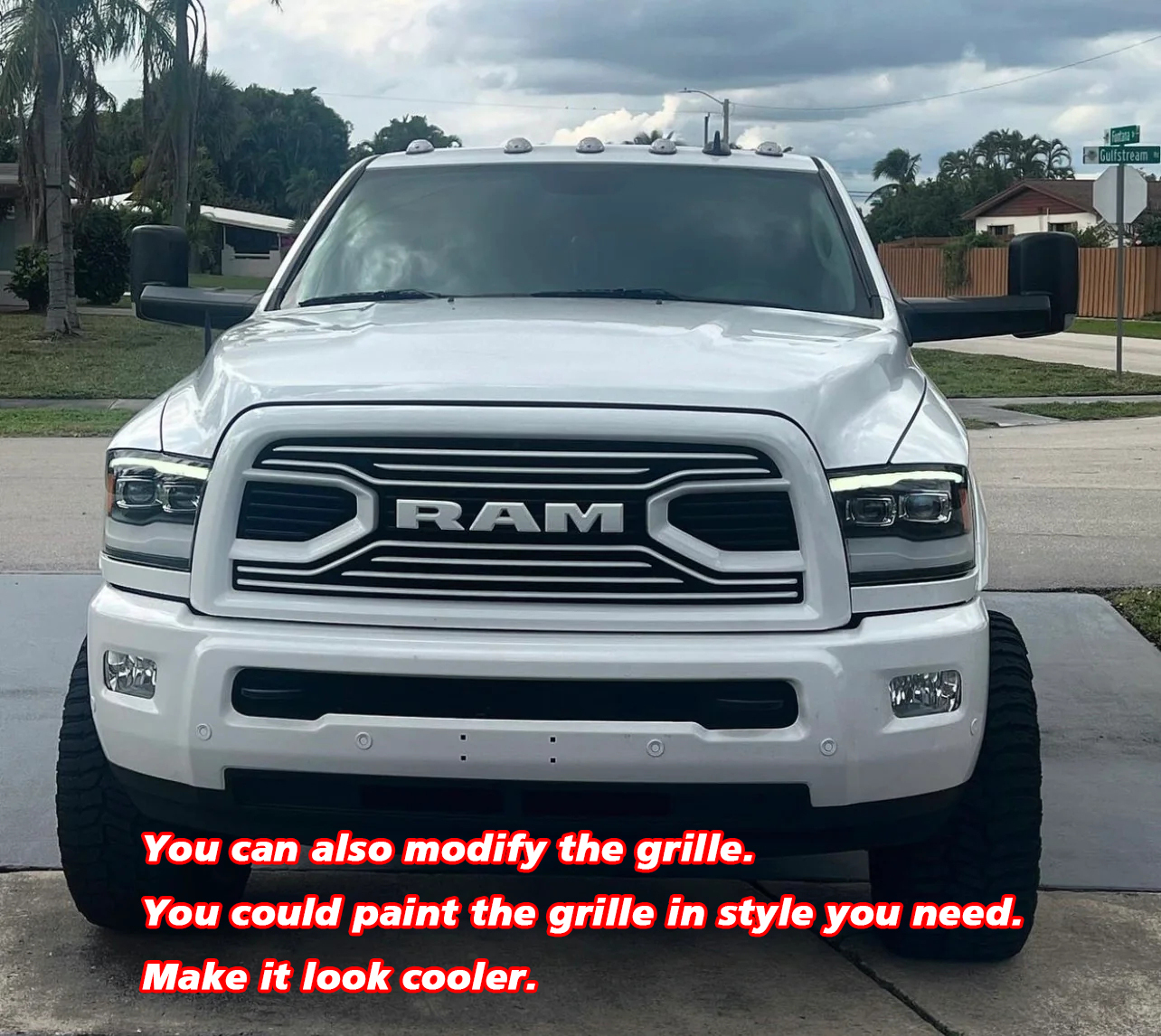 For 2013-2018 Dodge Ram 2500 3500 Grille Big Horn Style Front Grill with Letter