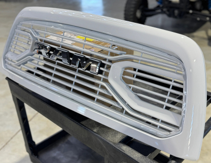 Bright White Front Grill For 2013-2018 Dodge Ram 2500 3500 Grille Big Horn Style Mesh with Letter chrome