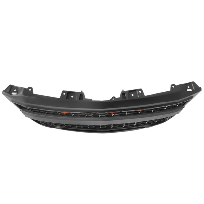 For 2016-2018 Chevrolet Silverado 1500 Front Grille Grill with LED Light Matte Black