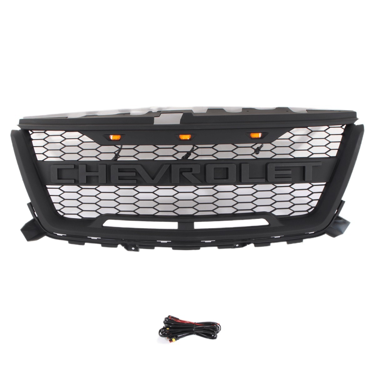 For 2016-2020 Chevrolet Colorado Front Grille Grill Mesh With Light Matte Black