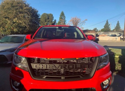 For 2016-2020 Chevrolet Colorado Front Grille Grill Mesh With Light Matte Black