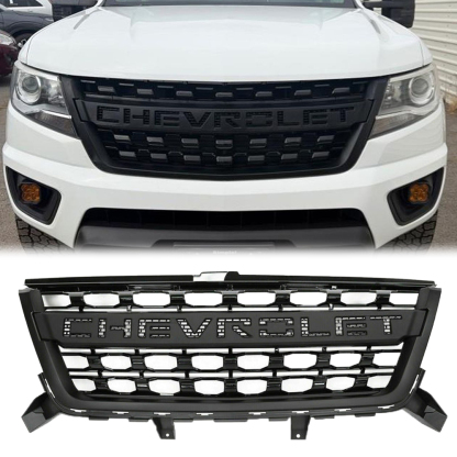 For 2016-2020 Chevrolet Colorado Front Grille Grill Matte Black