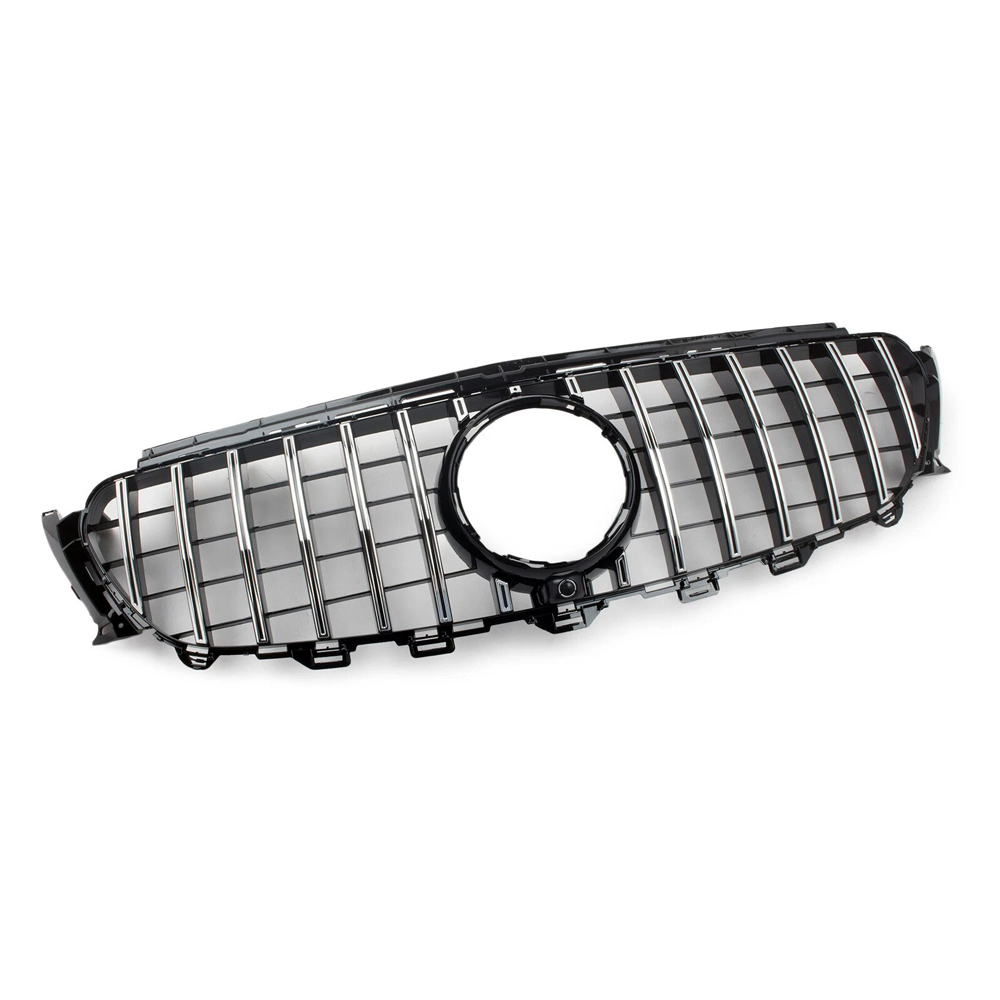 For 2016-2020 Mercedes W213 E-Class E200 E300 E350 E43 GTR Style Grille Black+Chrome
