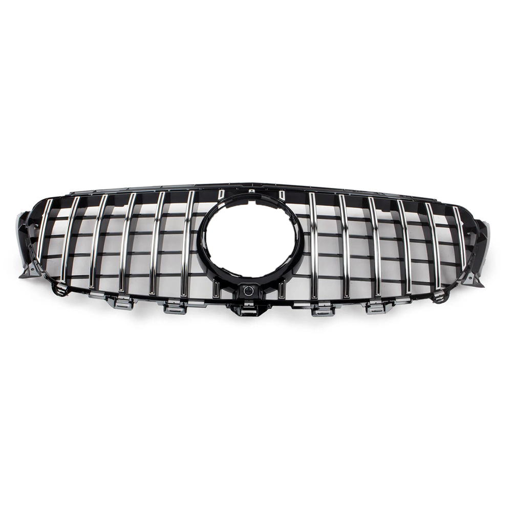 For 2016-2020 Mercedes W213 E-Class E200 E300 E350 E43 GTR Style Grille Black+Chrome