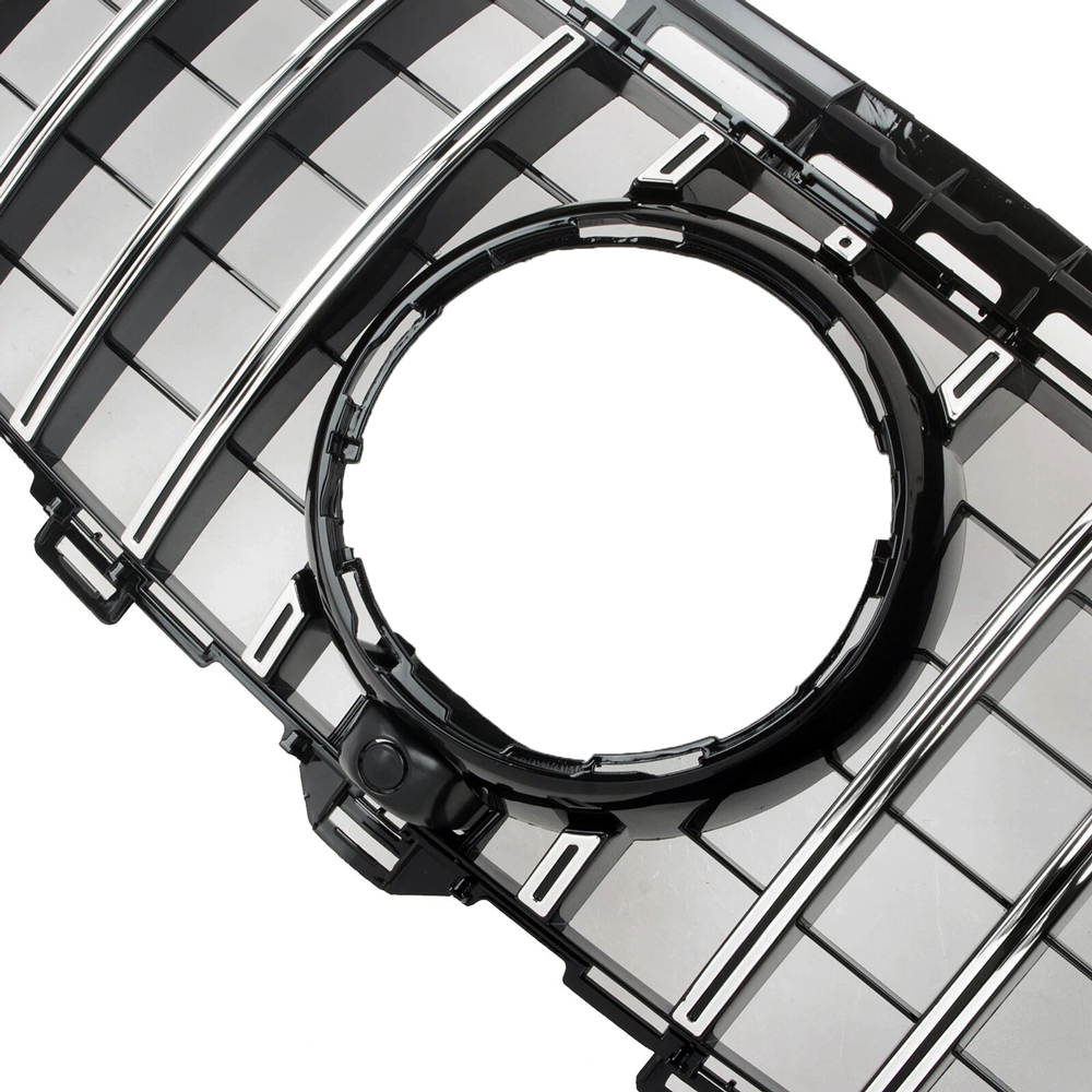 For 2016-2020 Mercedes W213 E-Class E200 E300 E350 E43 GTR Style Grille Black+Chrome