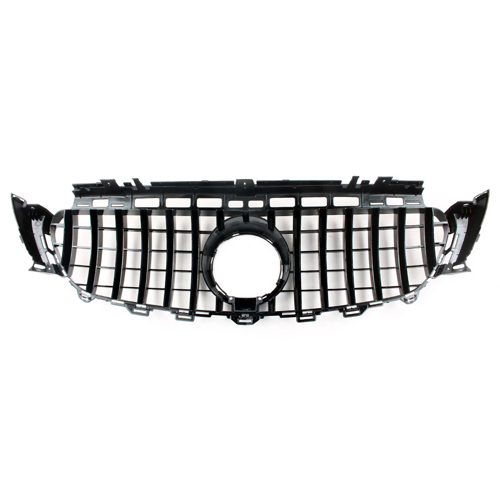 For 2016-2020 Mercedes W213 E-Class E200 E300 E350 E43 GTR Style Grille Black+Chrome