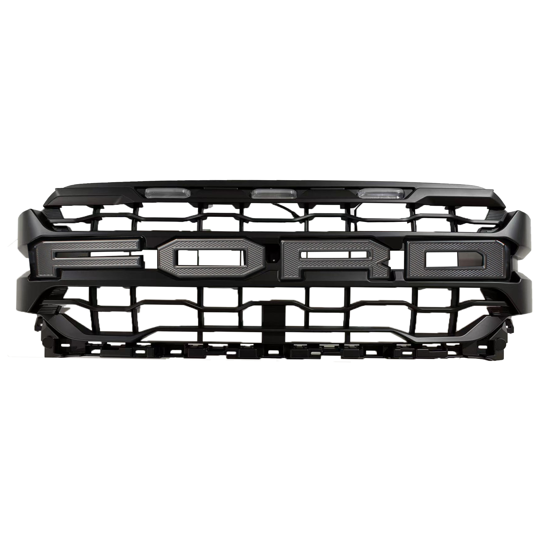 For 2021-2023 F150 Front Grill Upgrade 2024 Raptor Look Style Grille Hood With Letter & LED Light