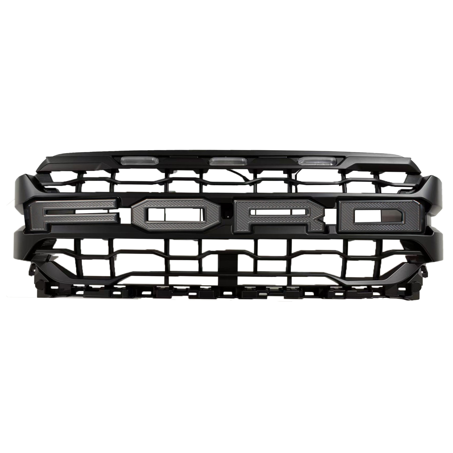 For 2021-2023 F150 Front Grill Upgrade 2024 Raptor Look Style Grille Hood With Letter & LED Light