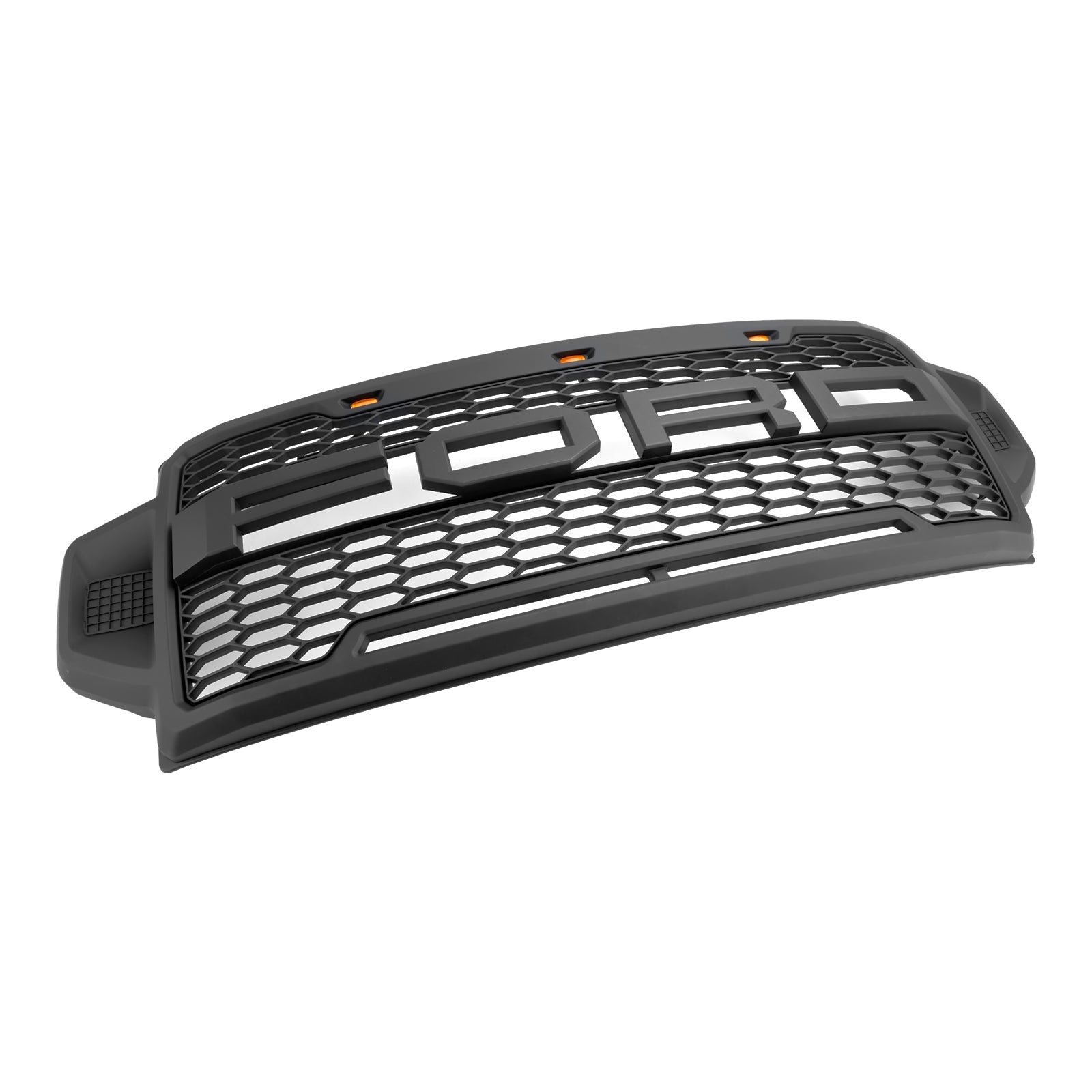 For 2020-2022 F250 F350 F450 F550 Super Duty Raptor Style Front Grille Grill With LED Lights Matte Black