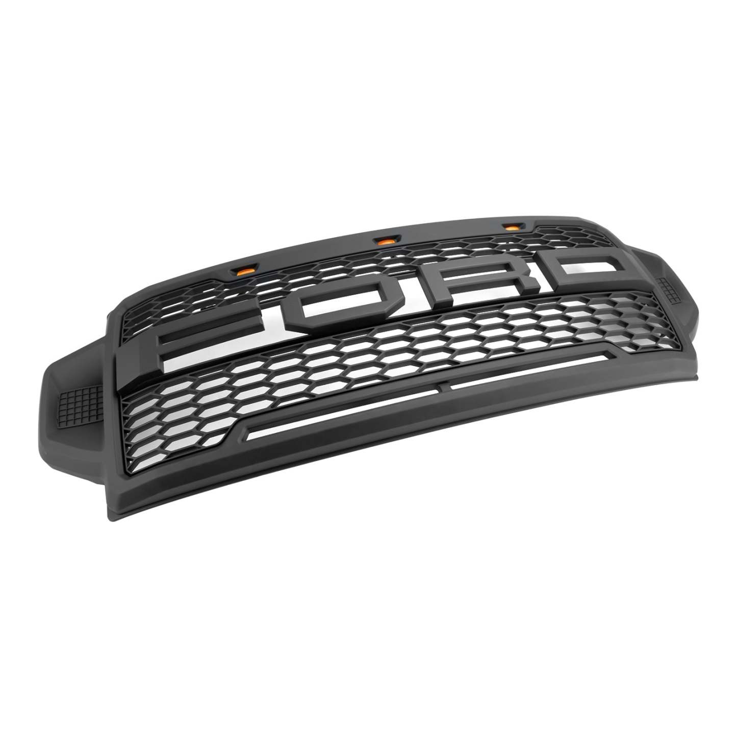 For 2020-2022 F250 F350 F450 F550 Super Duty Raptor Style Front Grille Grill With LED Lights Matte Black