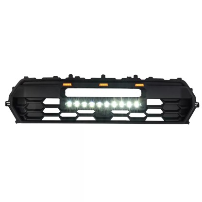For 2024-2025 Toyota Tacoma TRD PRO Grill Black Front Grille With Led & Light Bar & Letter