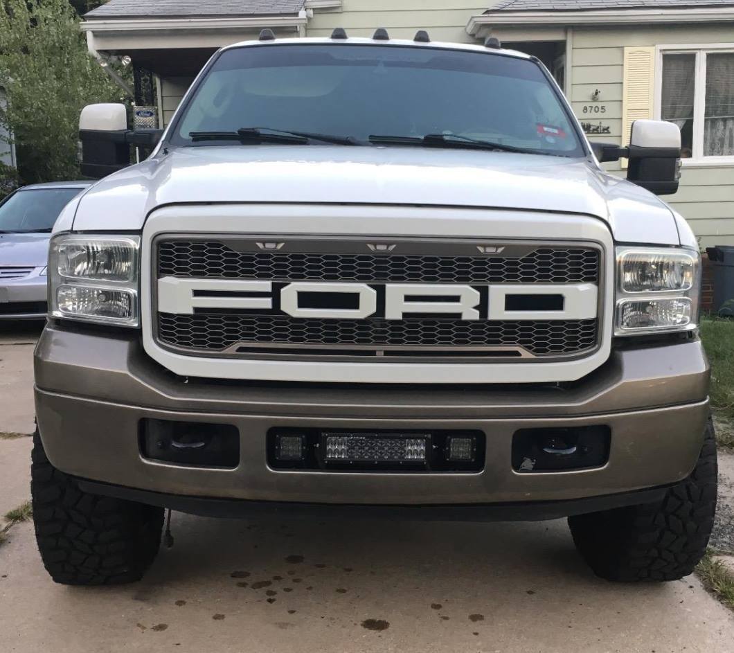 For 2005-2007 F250 F350 Ford Super Duty Grill Front Raptor Style Grille With Letters