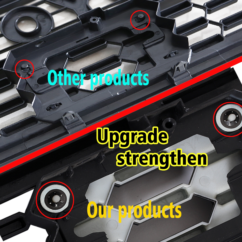 For 2016-2023 Toyota Tacoma Grill Front Bumper Grille With Sensor Cover Matte Black