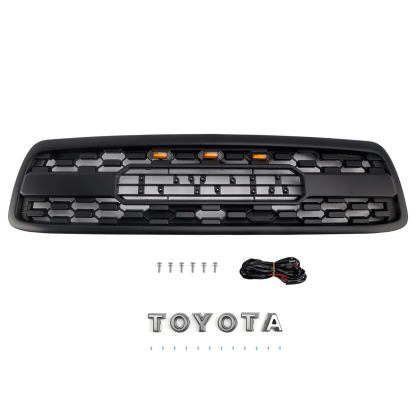 For 2000-2002 Toyota Tundra Grill Front Grille Mesh with LED light & Letters